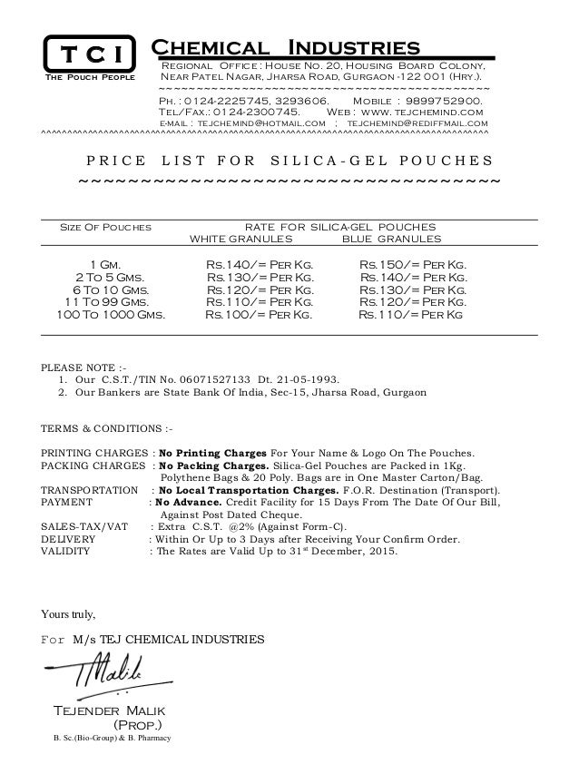 SilicaGel Properties