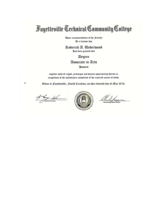 FTCC Diploma
