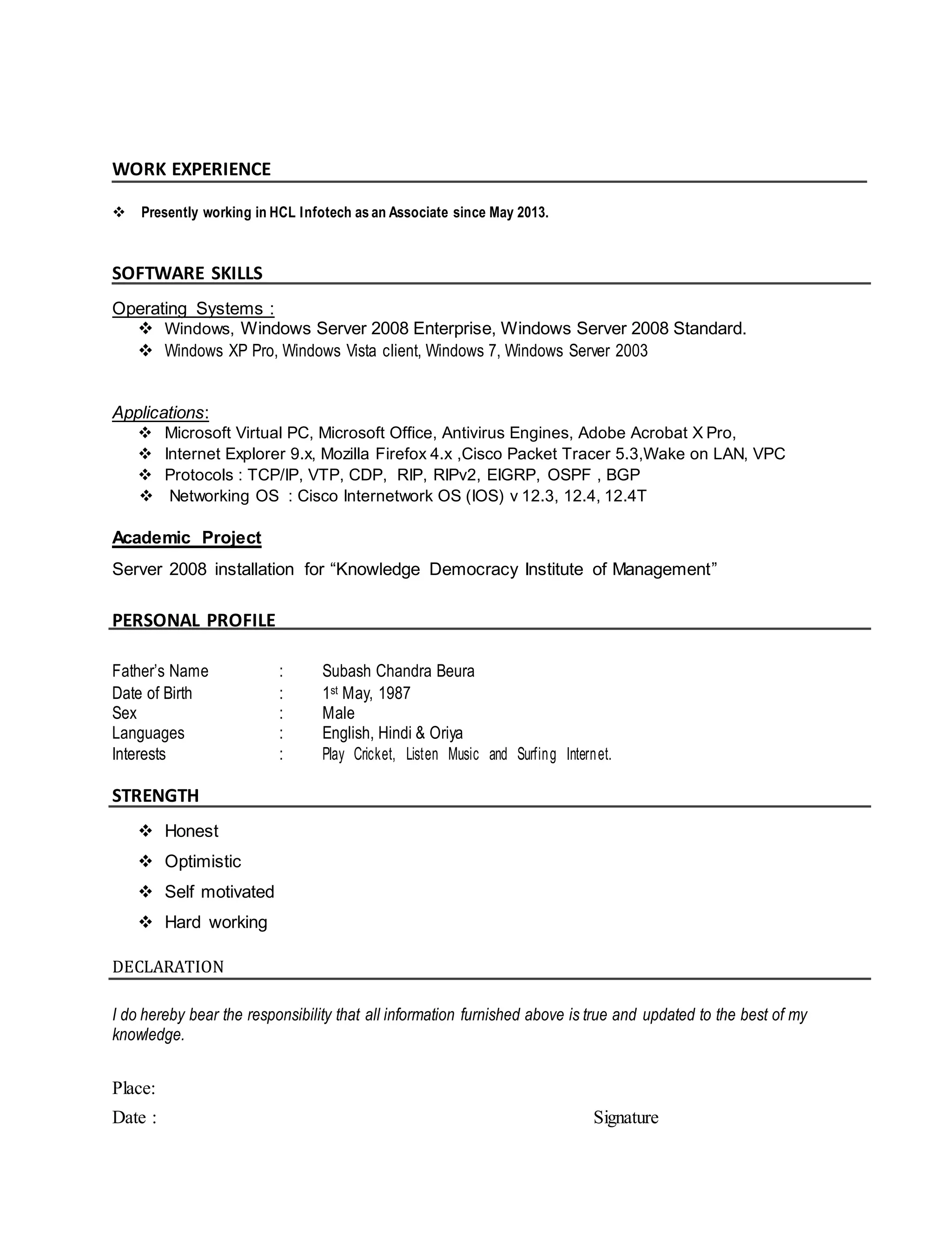 Suvendu resume pdf