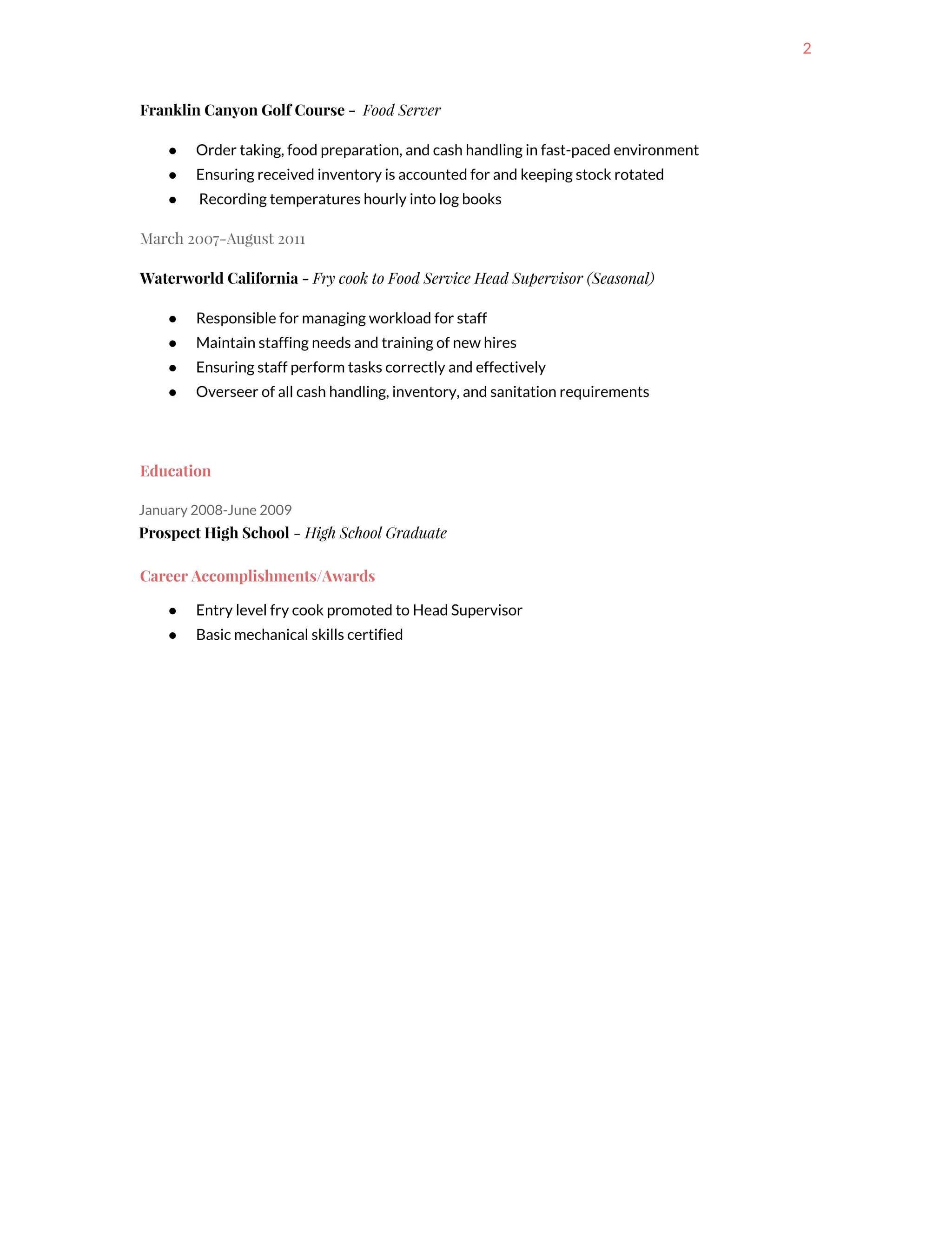 Resume PDF Resume Pdf