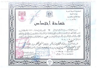 Specialist Obstetrics and Gynecology Certificate