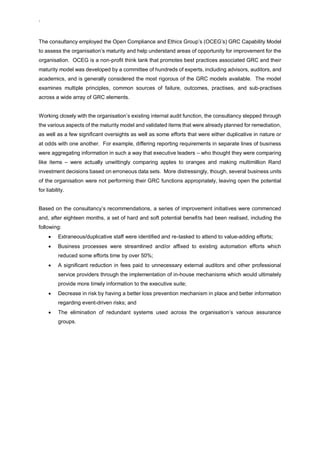 Levelling Up - Five Real World Examples of Incremental Maturity | PDF