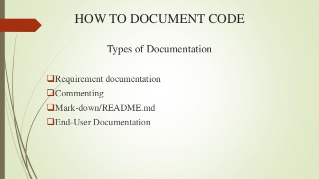 code documentation