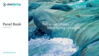 www.d8aspring.com
Panel Book
August 2016
Turn a river of data
into a Spring of Insights
 
