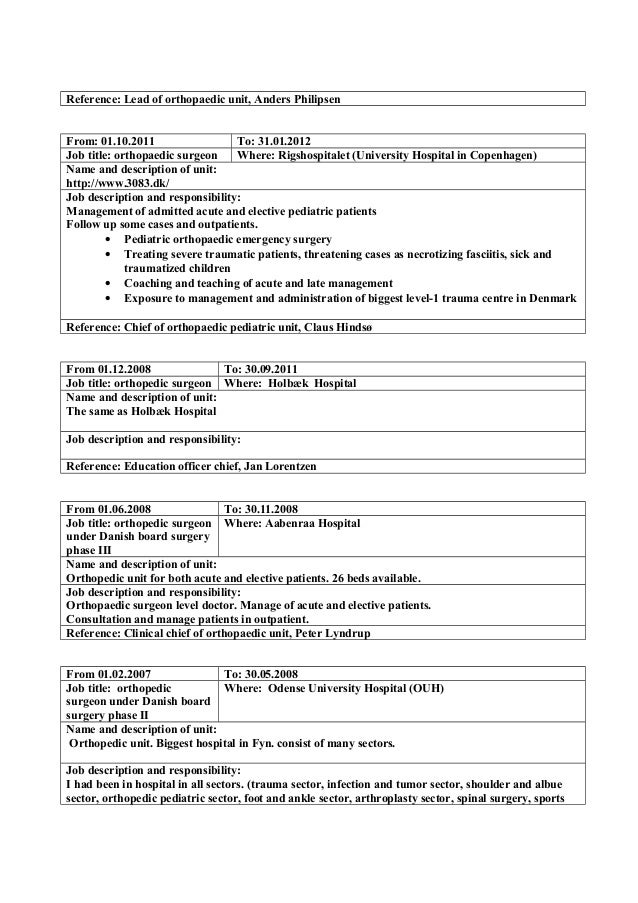orthopedic job description