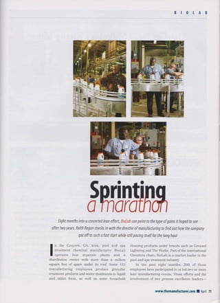 The Manufacturer April 2006 - Sprinting a marathon