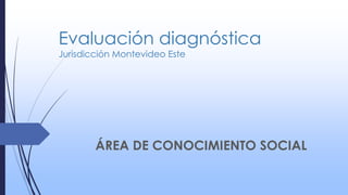 Evaluación diagnóstica
Jurisdicción Montevideo Este
ÁREA DE CONOCIMIENTO SOCIAL
 