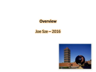 Overview
Joe Sze – 2016
 