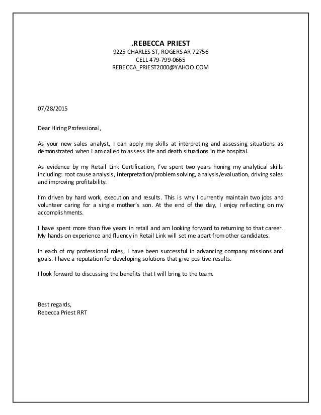 dear hiring professional