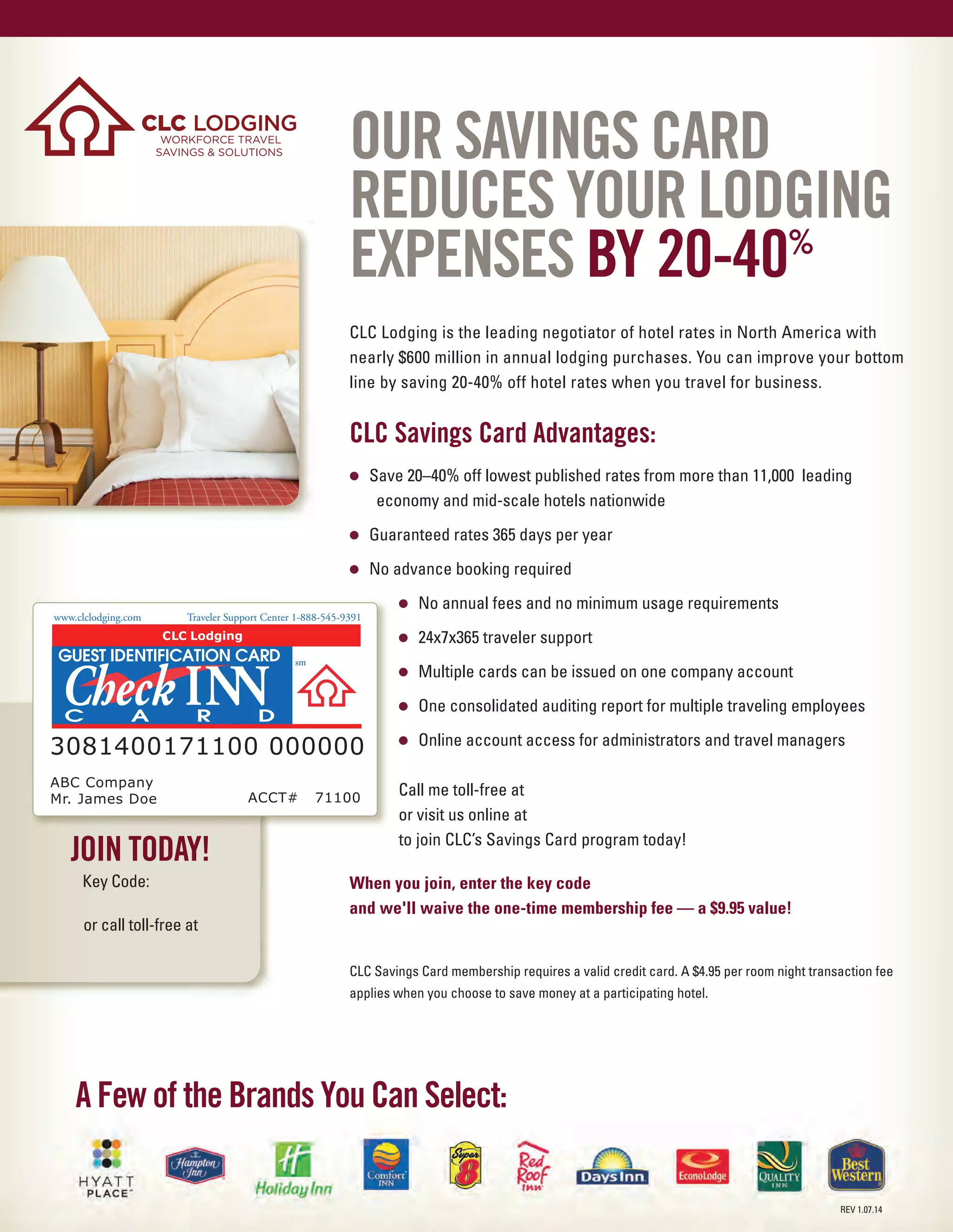 Clc Corporate Lodging Card - ibrf9sn