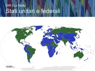10/09/15 proff bucciarelli | ferrarese 10
DIR | Lo Stato
Stati unitari e federali
 