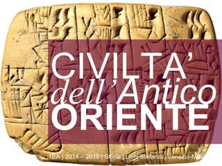 dell’Antico
ORIENTE
1EA | 2014 – 2015 | Storia | Licei Stefanini, Venezia-Mestre
CIVILTA’
 