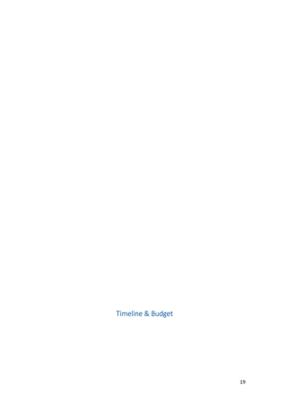 19
Timeline & Budget
 
