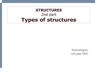 STRUCTURES 2nd part Types of structures Technologies 1st  year  ESO 