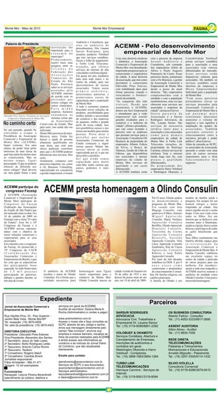 Monte Mor - Maio de 2010   Monte Mor Empresarial
 