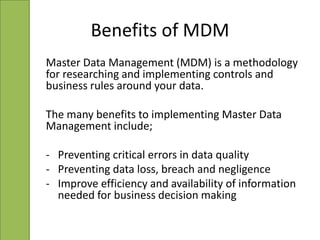 Enterprise Data Governance for Financial Institutions | PPTX