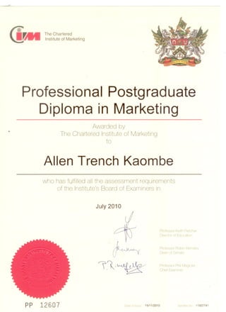 Professional Postgraduate Diploma in Marketing