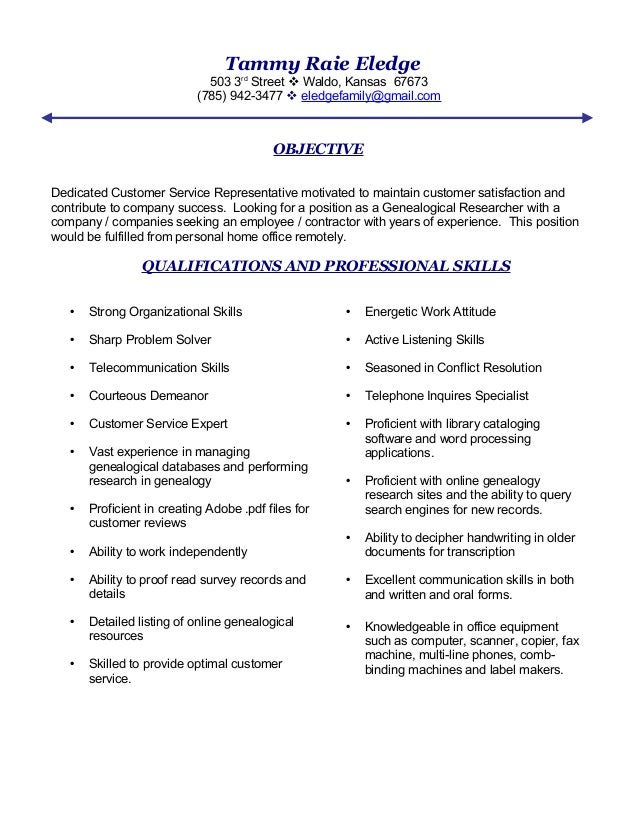 Tammys Genealogy Resume Final Tammys Genealogy Resume Final