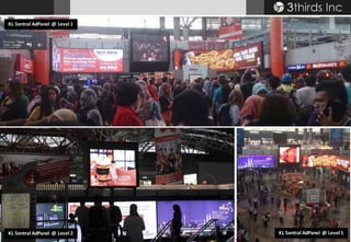 Copyright © 2008 – 2015 3thirds Inc Sdn. Bhd. (756227-V) www.3t.my | www.3thirds.net | www.facebook.com/3thirds
KL	Sentral AdPanel @	Level	1
KL	Sentral AdPanel @	Level	2 KL	Sentral AdPanel @	Level	1
 