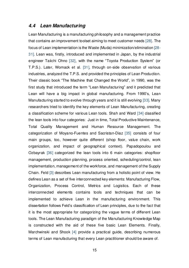 Phd thesis on lean manufacturing