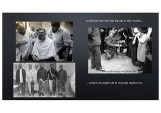 La difficile insertion des blessés et des mutilés…
Paris mutilé de guerre 14 juillet 1919
… malgré les progrès de la chirurgie réparatrice.
 