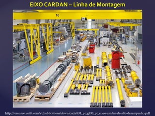 EIXO CARDAN – Linha de Montagem
http://resource.voith.com/vt/publications/downloads/631_pt_g830_pt_eixos-cardan-de-alto-desempenho.pdf
 
