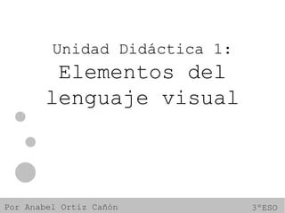 Unidad Didáctica 1:
        Elementos del
       lenguaje visual



Por Anabel Ortiz Cañón         3ºESO
 