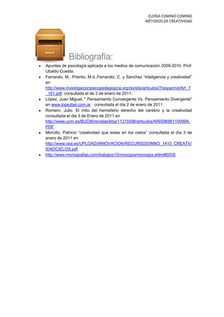 1  el pensamiento creativo