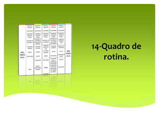 14-Quadro de
rotina.
 