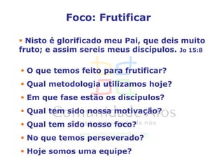  A pregação gera frutos. O objetivo do discipulador é fazer com que seus discípulos frutifiquem.