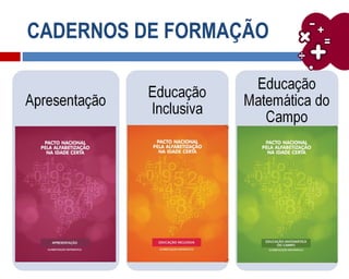 CADERNOS DE FORMAÇÃO
 