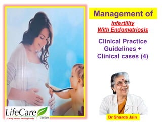 Infertility
With Endometriosis
Clinical Practice
Guidelines +
Clinical cases (4)
…Caring Hearts, Healing hands Dr Sharda Jain
Management of
 