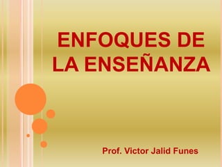 ENFOQUES DE 
LA ENSEÑANZA 
Prof. Victor Jalid Funes 
 