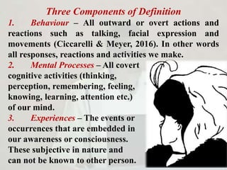 Behaviour Expression 1 eng psychology an introduction | PPTX