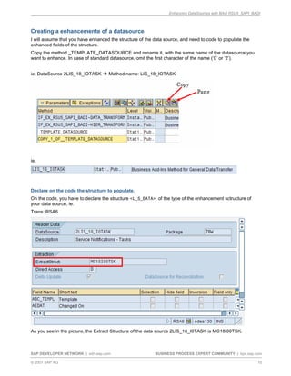 Enhancing data sources with badi in SAP ABAP | PDF