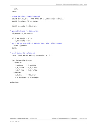 Enhancing data sources with badi in SAP ABAP | PDF