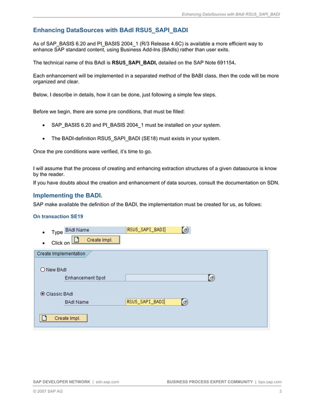 Enhancing data sources with badi in sap abap
