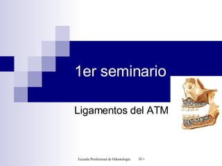 1er seminario Ligamentos del ATM 