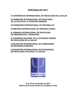 1er anuncio congreso_psicosalud_la_habana_cuba_nov_2011