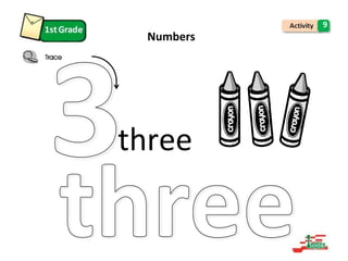 9
Numbers
three
 