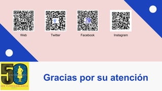 Gracias por su atención
TwitterWeb Facebook Instagram
 