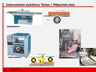 LES EINES Instruments auxiliars/ Eines / Màquines eina serra de cinta planejadora regruixadora 