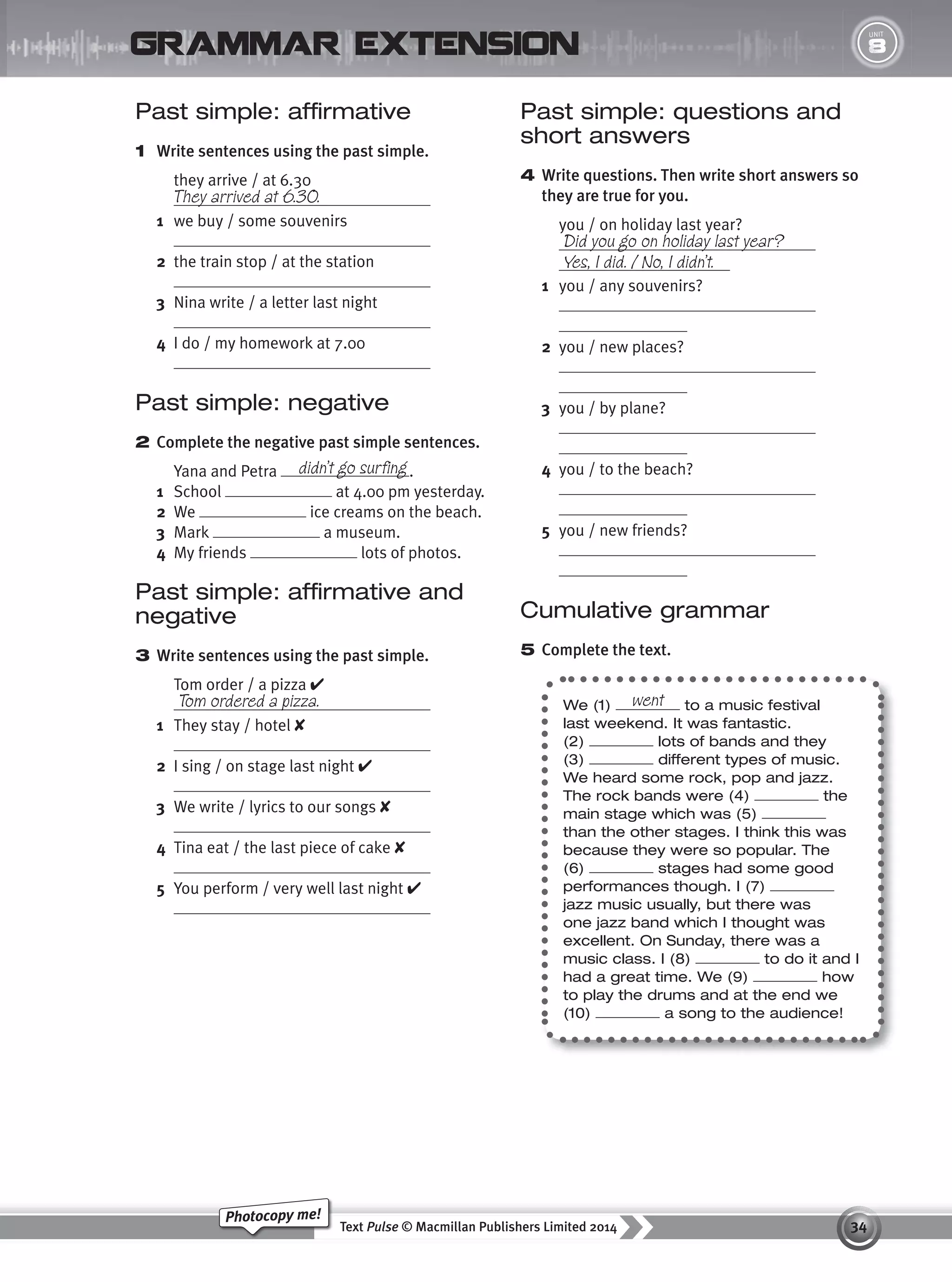 1º eso vocabulary and grammar_consolidation_and_extension | PDF