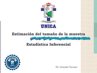 Estimación del tamaño de la muestra
Estadística Inferencial
Dr. Gonzalo Navarro
 