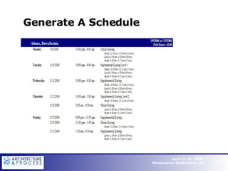 Generate A Schedule   