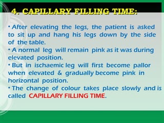perpheral vascular disease & gangrene examination | PPT