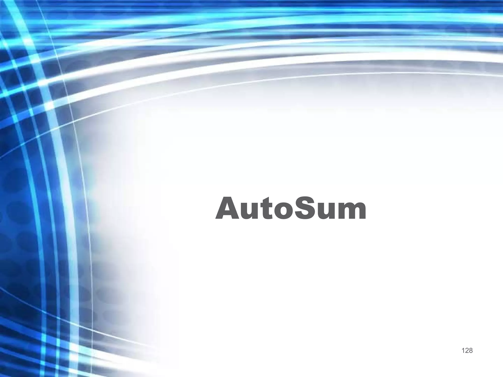 AutoSum 