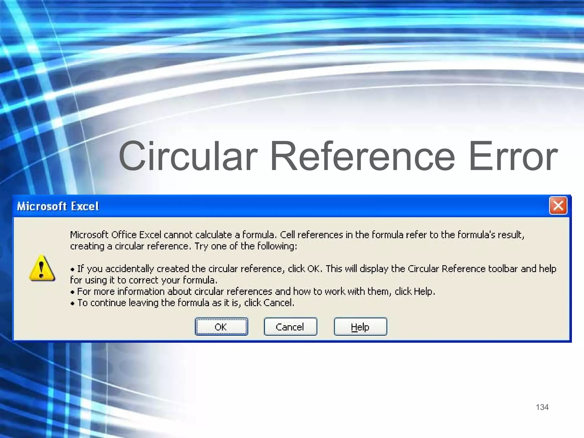 Circular Reference Error 