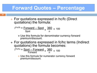 Direct Percentage Formula exchange rate basics | PPTX