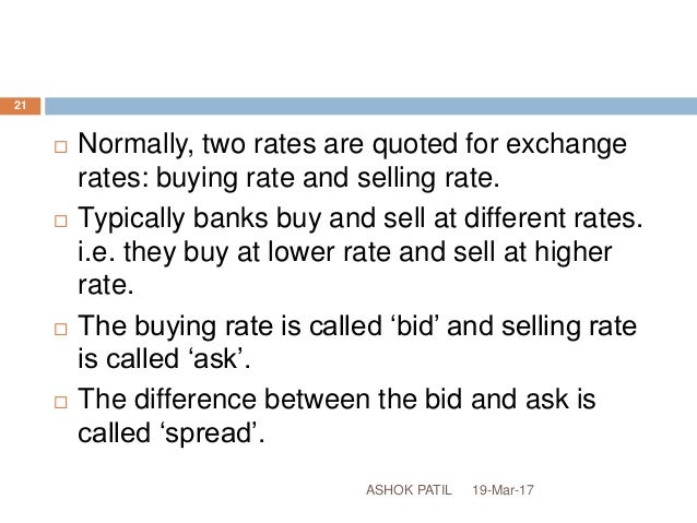 Buy and sell exchange rates explained